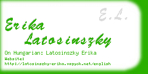 erika latosinszky business card